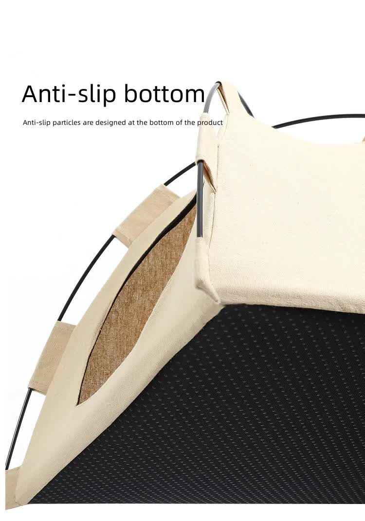 Outdoor Cat House,Pet Tent -Windproof and Dustproof Shelter for Small Pets, Grey, Size: S 35*35*30cm