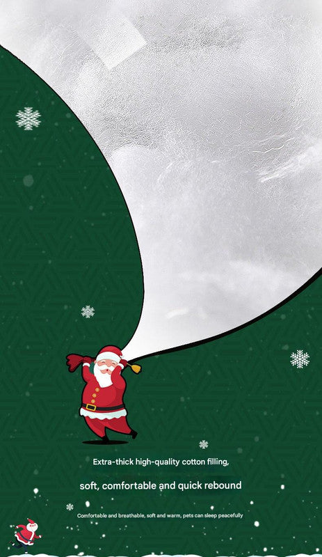 Festive Detachable Pet House - Cozy Red Candye Design (S - 37x46cm)