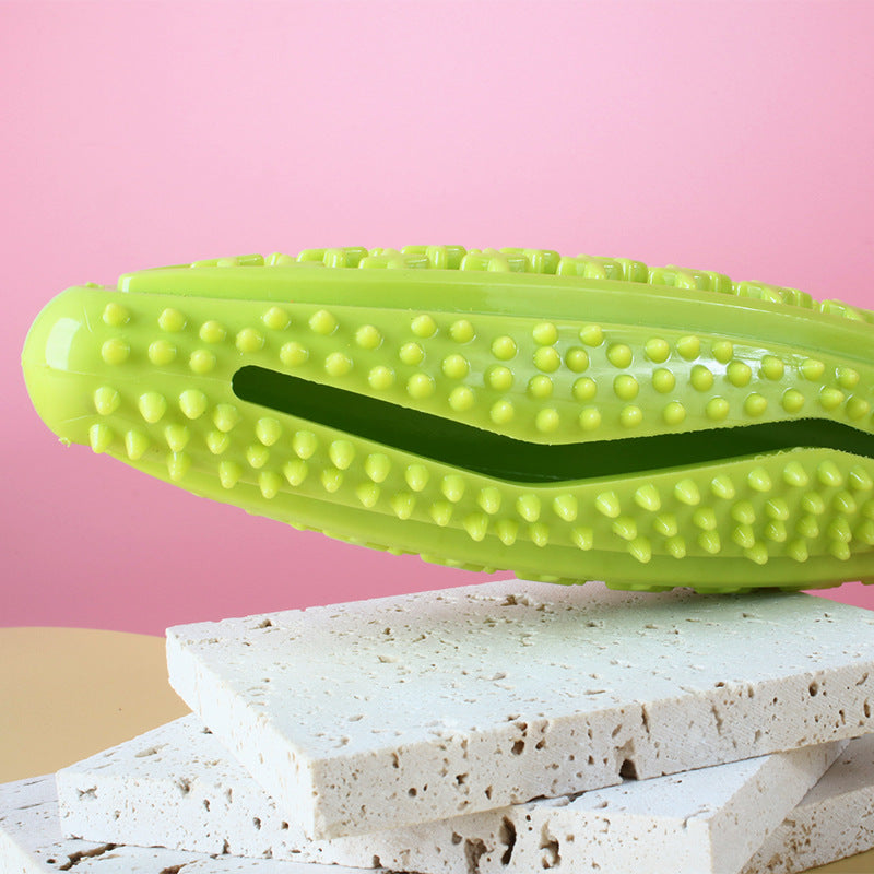 Blue Star Long Olive Durable Cotton Rope Dog Toy Set (2-Pack) - Chew, Tug & Treat Dispensing Ball for Dental Health