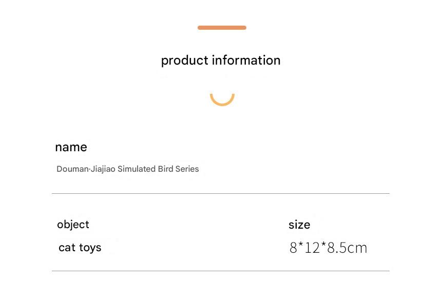 Interactive Plush Cat Toy - Lifelike Bird with Chirping Sounds and Feathers,Blue Gray