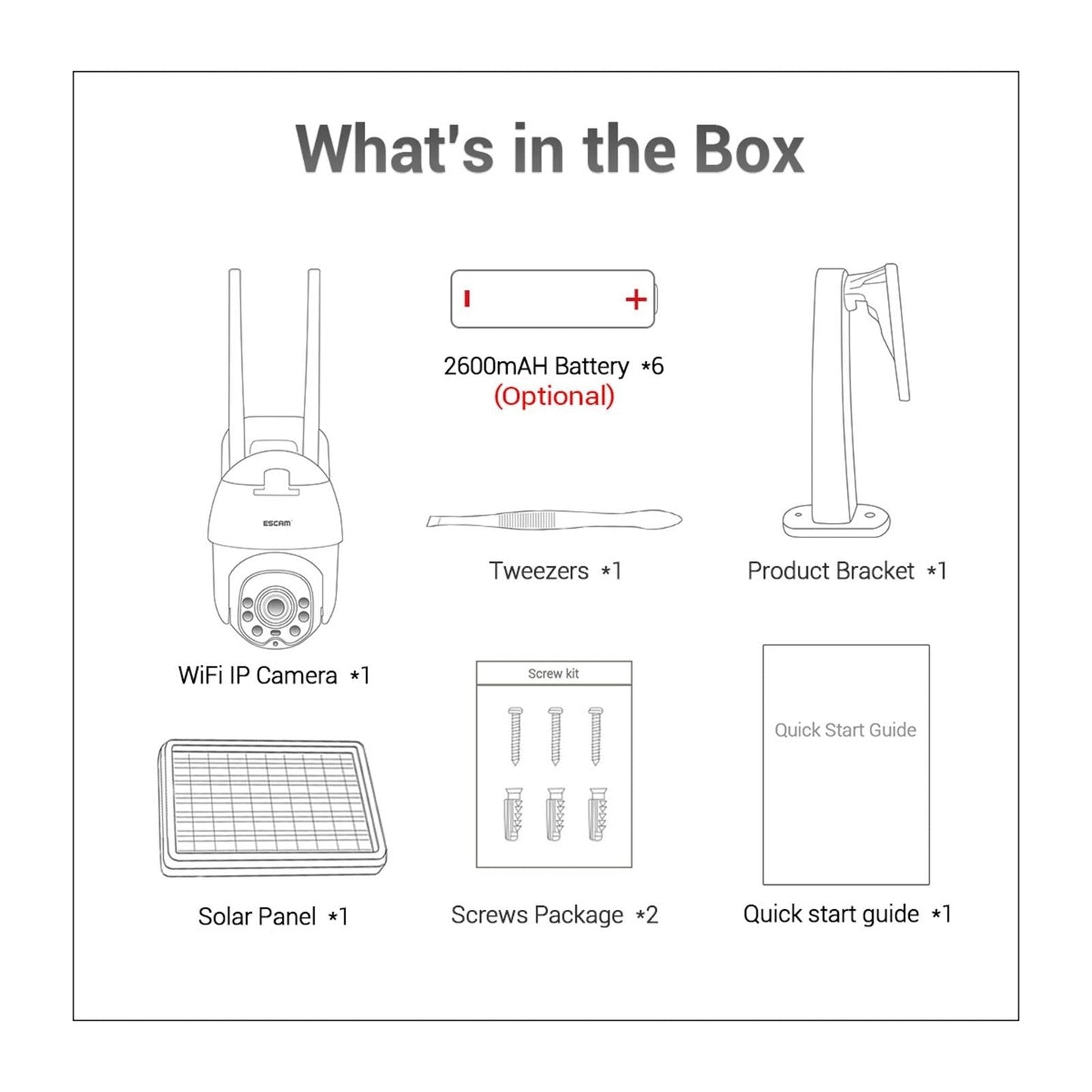 Waterproof Wifi Solar Camera With Night Vision & Motion Detection & Two-Way Audio & Ptz Control