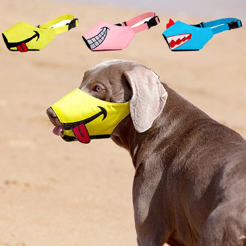 Cartoon Dog Mouth Cover Anti-Bite Nylon Dog Mask - Size L - Blue - Xl