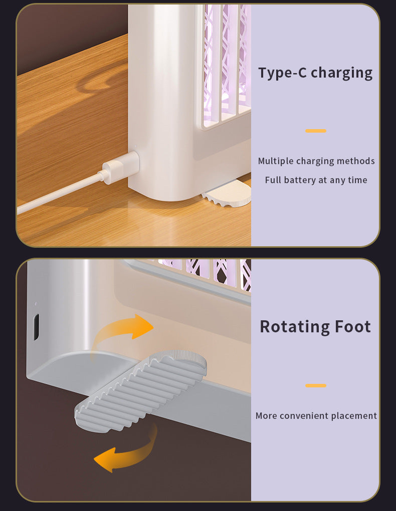 White USB Wall-Mounted Mosquito Trap - UV Light Automatic Insect Zapper for Home and Dorm