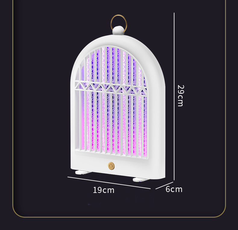 White USB Wall-Mounted Mosquito Trap - UV Light Automatic Insect Zapper for Home and Dorm