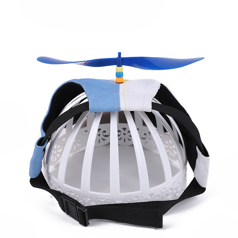 L Red Pet Baseball Cap with Spinning Propeller - Colorful Fun Design - See Details for Sizing