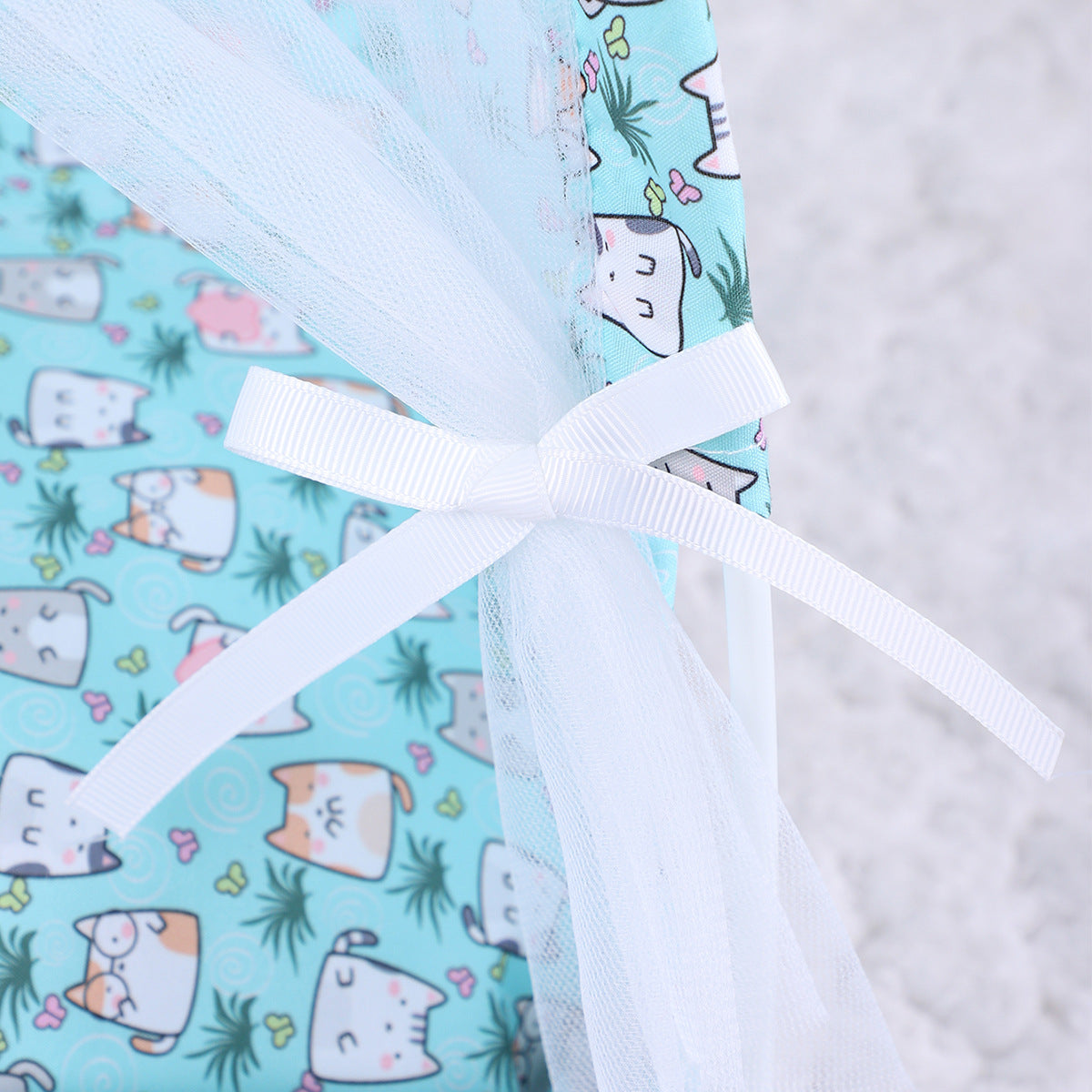 M 40*40CM 10 Catties Within The Pet Green Bear Cooling Summer Pet Tent - Portable Foldable Breathable Outdoor Cat House Shelter